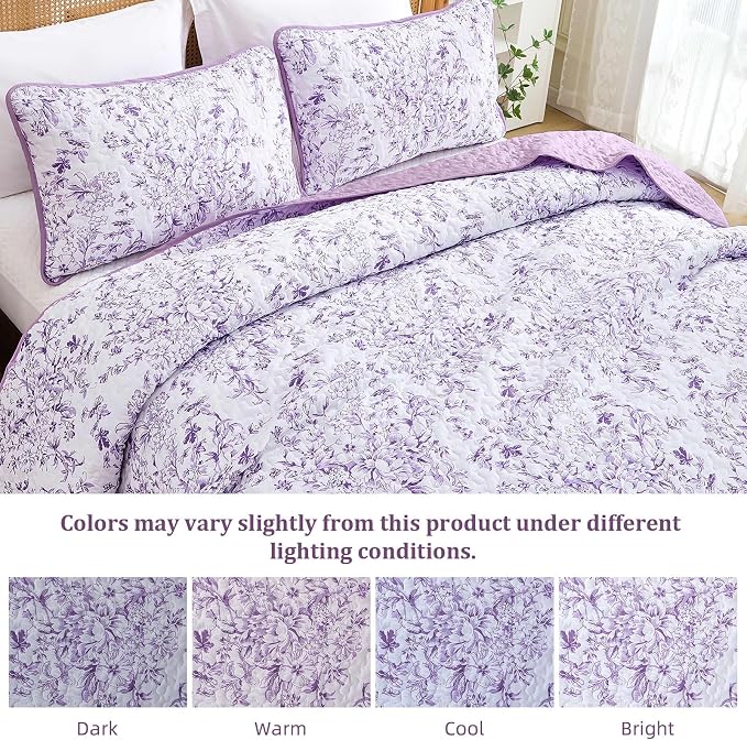 WONGS BEDDING Quilt Queen Size, Botanical Quilt - Image 7