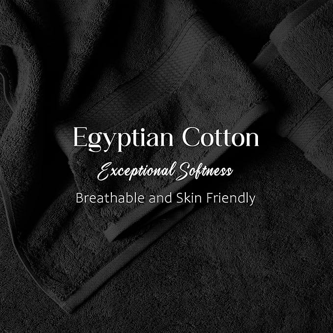 SUPERIOR Egyptian Cotton Pile Bath Towel Set of 2, Ultra Soft Luxury Towels - Image 6