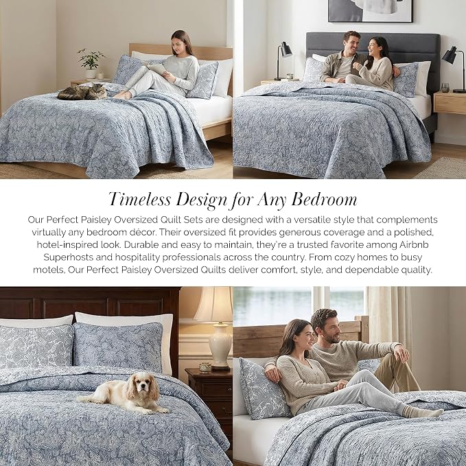 Southshore Fine Living, Inc. Paisley Quilt Queen Size Bedding Set, Full Size - Image 6