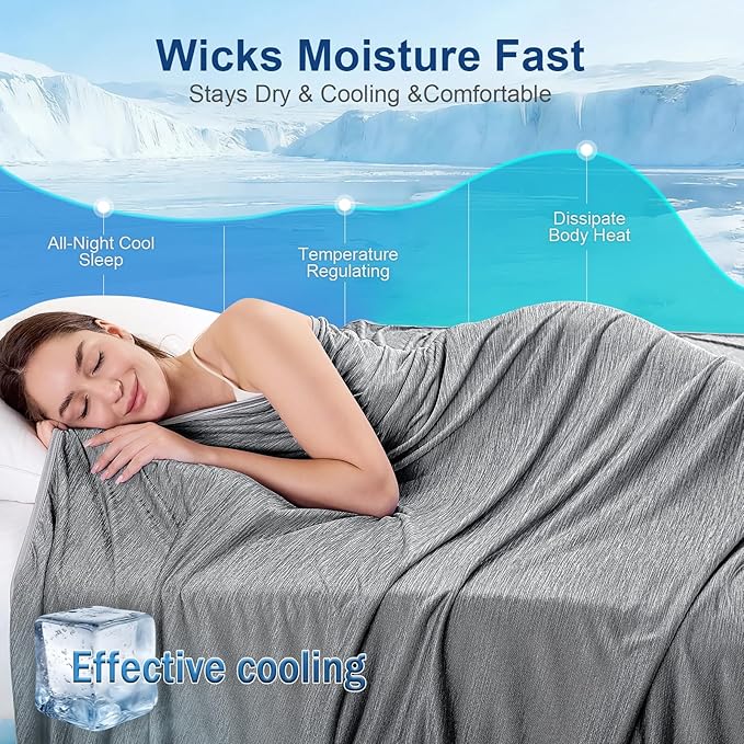 KMUSET Cooling Blanket Full Size（80"x90", Double Sided Summer Cooling Blankets - Image 4