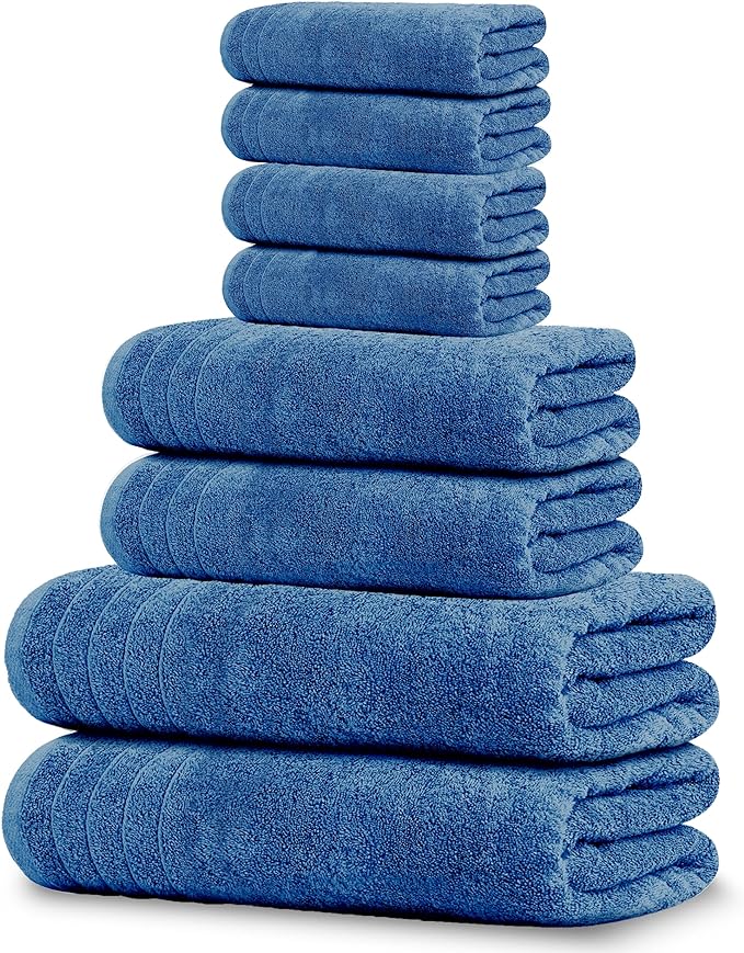 Tens Towels Pack of 8 Towels Set, 2 Extra Large Bath, 2 Hand, 4 Washcloths by TensTowels
