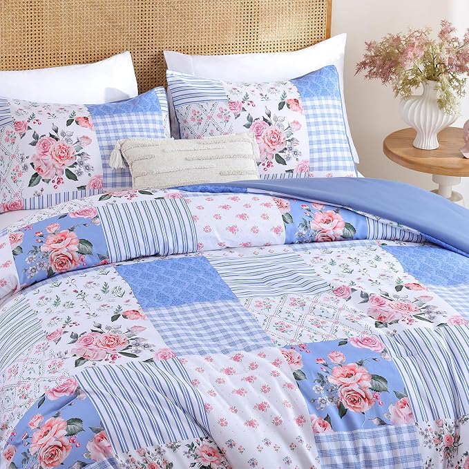 YIKUSH comforters Set Floral Comforter Bedding Set Set Comforter Year-Round All - Image 4