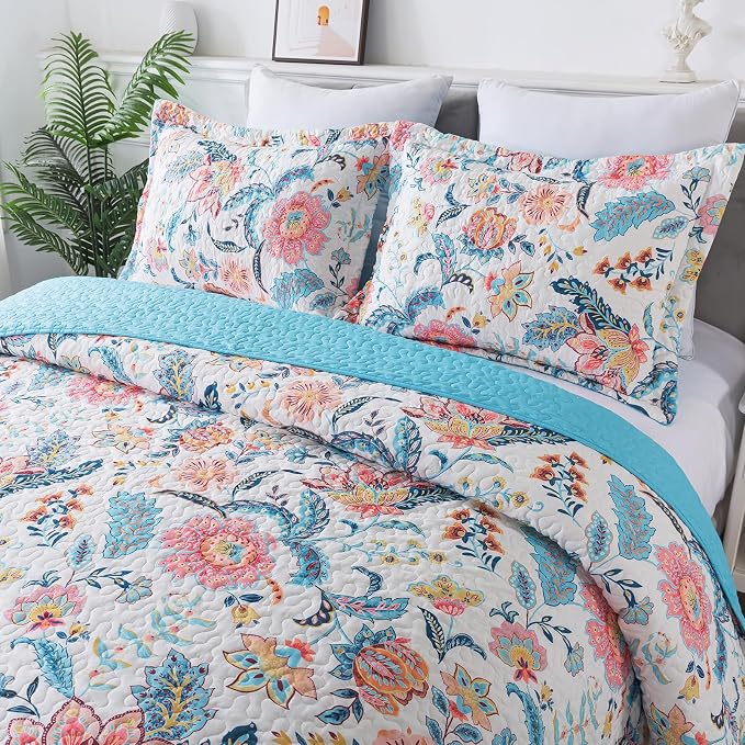 BEDIFANY Garden Cotton Filling Queen Size Quilt Set - Image 3