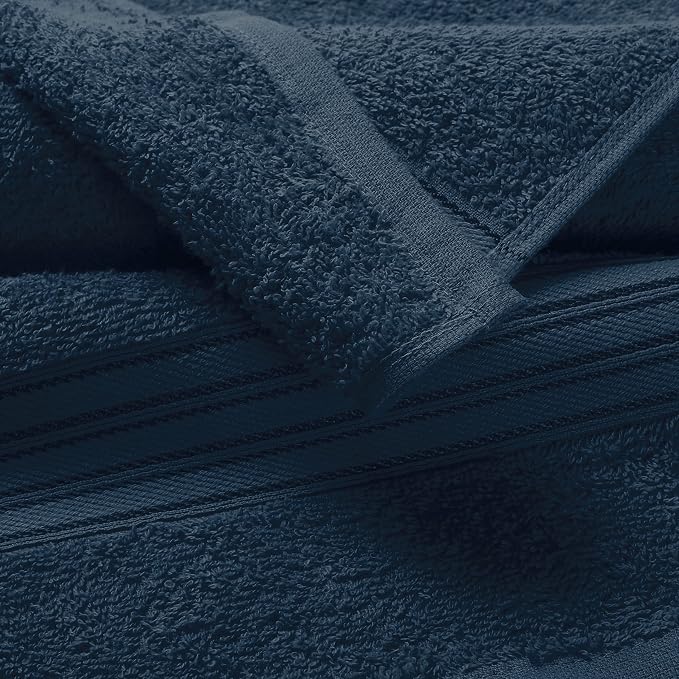BOUTIQUO 6 Pack Cotton Towel Set, Contains 2 Bath Towels 28x55 inch, 2 Hand - Image 2