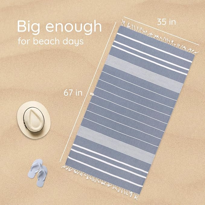 Premium Turkish Beach Towel – 100% Cotton, Sand Free, Quick Dry Beach Towel - Image 2