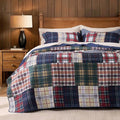PPOLCA Patchwork Queen Quilt Bedding Set, Plaid Lightweight Reversible by PPOLCA
