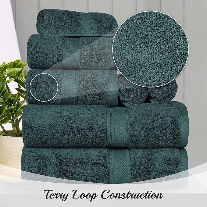 Superior Egyptian Cotton Pile 9 Piece Towel Set, Includes 3 Bath, 3 Hand - Image 3