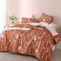 JANZAA Terracotta Bed Spread Boho Quilt by JANZAA