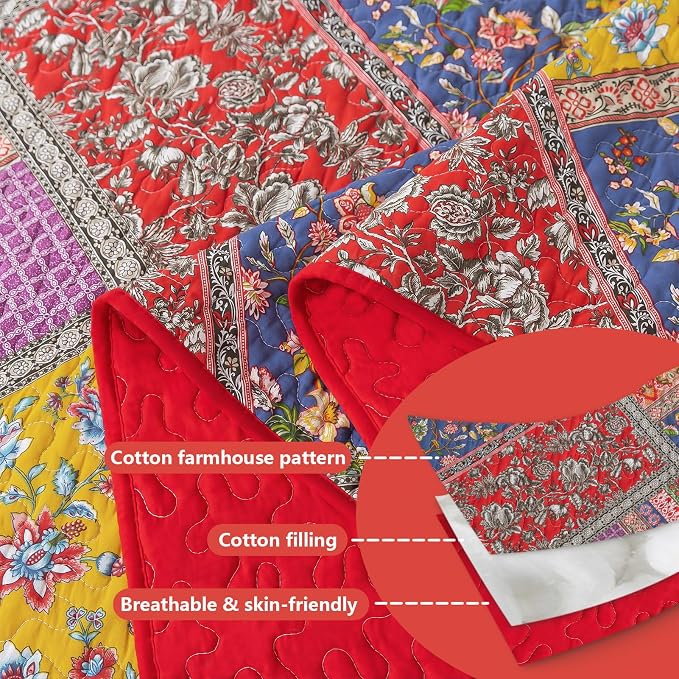 BEDIFANY Cotton Queen Quilt Set - Image 4