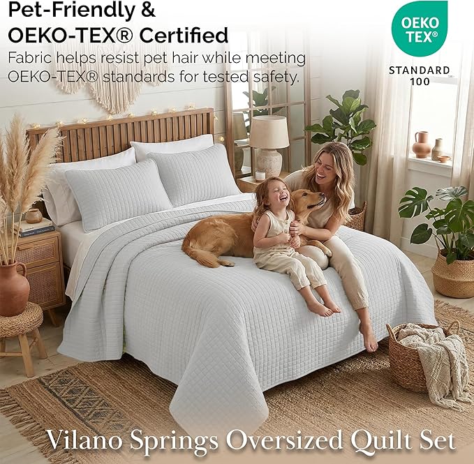 Southshore Fine Living, Inc. Oversized Quilt King Size Set, Soft Microfiber - Image 5