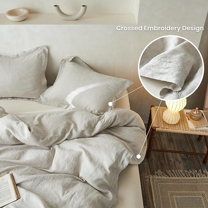 Simple&Opulence 100% Linen Duvet Cover Set - Image 4