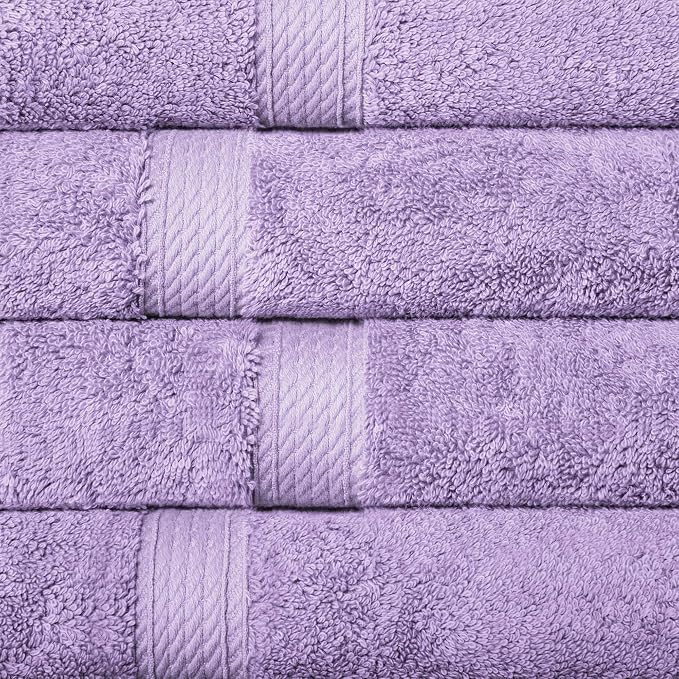 SUPERIOR Egyptian Cotton Pile Hand Towel Set of 4, Ultra Soft Luxury Towels - Image 4