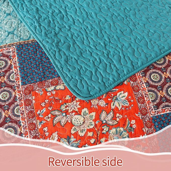 BEDIFANY Cotton Queen Size Quilt Sets, Soft Lightweight Bedspread Queen Size - Image 9