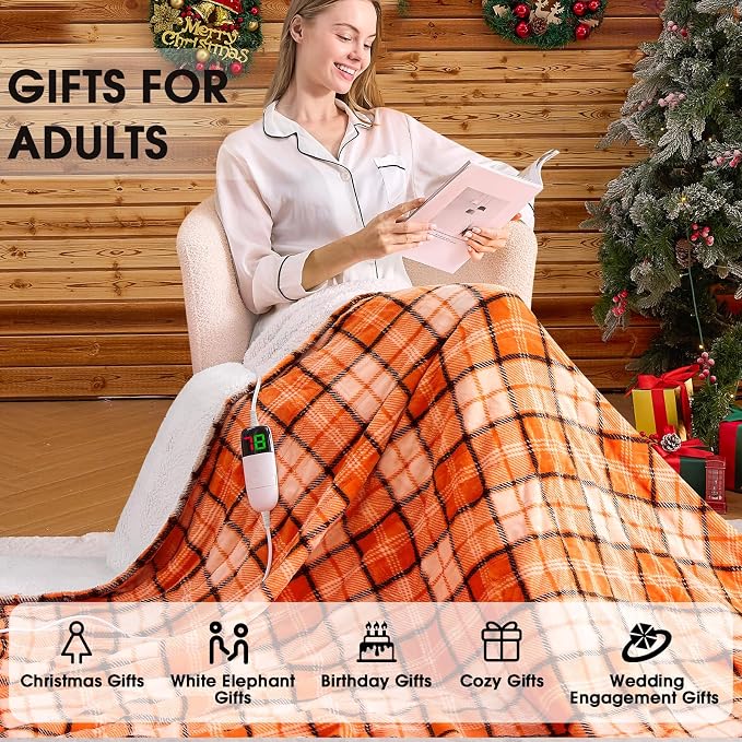 Heated Electric Blanket Full Size, 72X84 Heating Blanket, Fast Heating Washable - Image 4