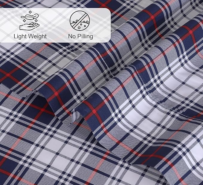 RUVANTI 100% Cotton Sheets – Split King Size Percale Bedding, Cooling & - Image 4
