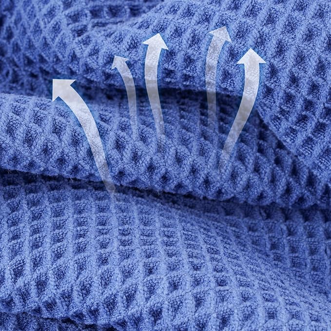 MICROFI New Microfiber Waffle Bath Towels, 2 Pieces, Fast Drying, Lint Free 430 - Image 2