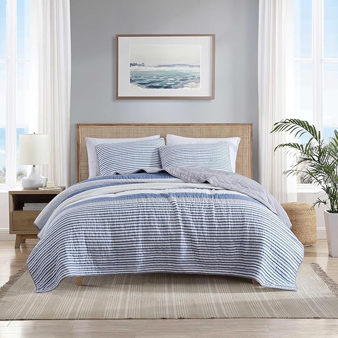 Nautica - Twin Quilt Set, Reversible Cotton Bedding by Nautica