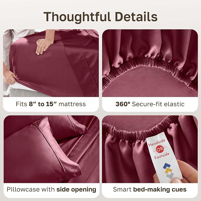 California Design Den Soft 100% Cotton Twin XL Bed Sheets Set, 400 Thread Count - Image 5