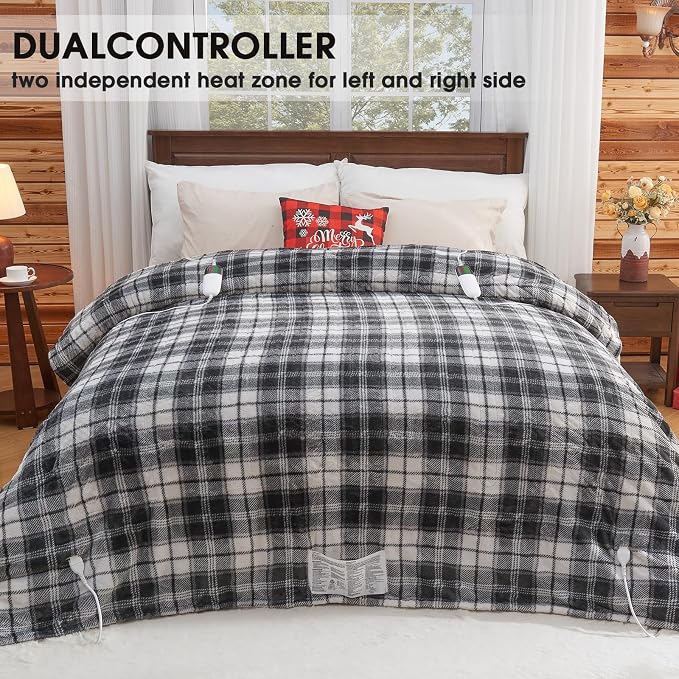 OCTROT Heated Electric Blanket Queen Size, 84X90 Heating Blanket Queen - Image 2