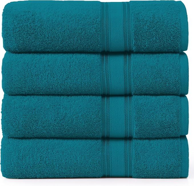 LANE LINEN 100% Cotton Oversized Bath Towels Set of 4 by LaneLinen