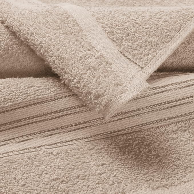 BOUTIQUO Ultra Soft 3 Pack Cotton Towel Set, Contains a Bath Towels 28x55 inch - Image 2