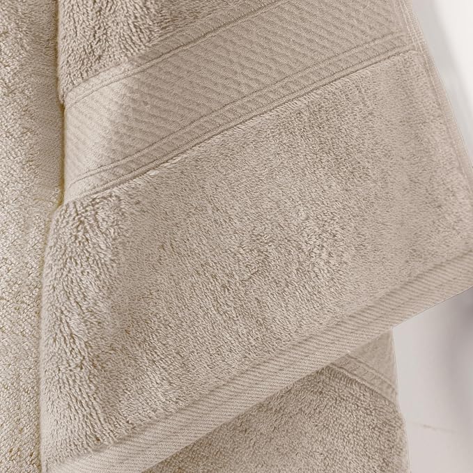 SUPERIOR Egyptian Cotton Pile Bath Towel Set of 2, Ultra Soft Luxury Towels - Image 3