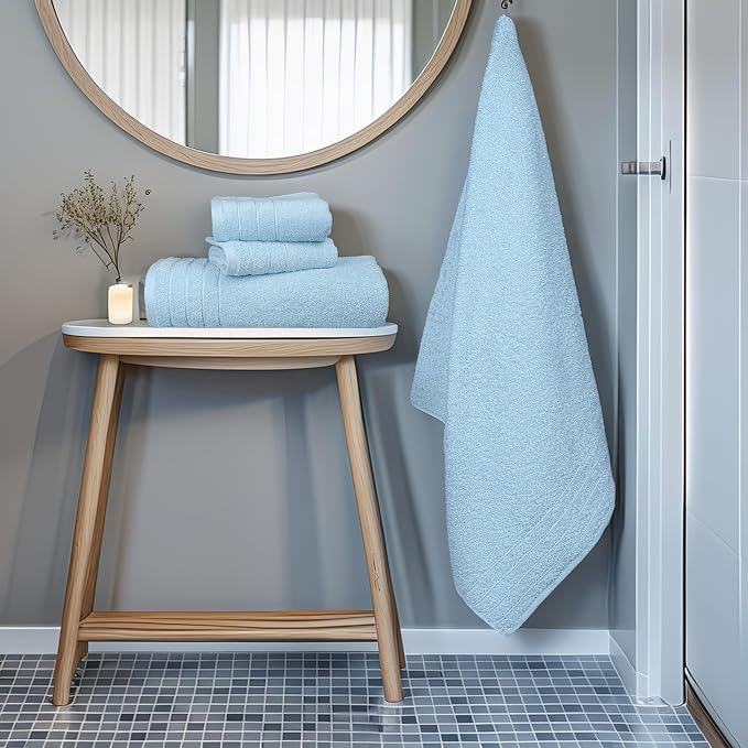 Tens Towels Pack of 8 Towels Set, 2 Extra Large Bath, 2 Hand, 4 Washcloths - Image 3