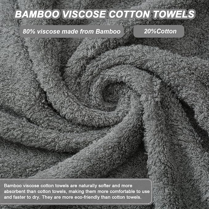 Aibaser Bath Towels, 27x54inch - Image 3