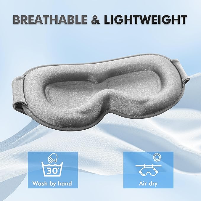 Sleep Eye Mask for Men Women, Sleeping Mask for Side Sleeper, Travel Blackout - Image 6