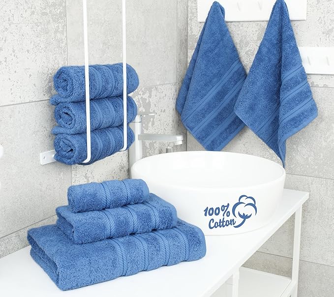 American Soft Linen Luxury 6 Piece Towel Set, 2 Bath Towels 2 Hand Towel 2 - Image 2