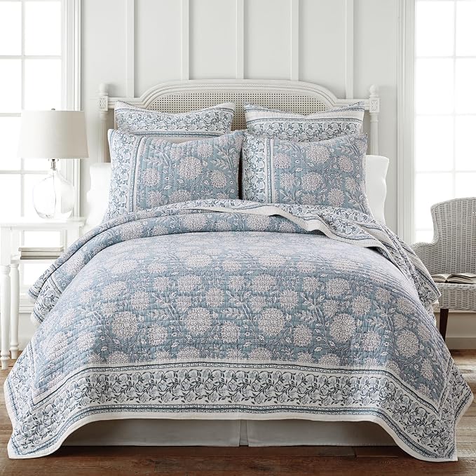 Levtex Home Adare Blue Reversible King/Cal King Quilt Set - Image 6