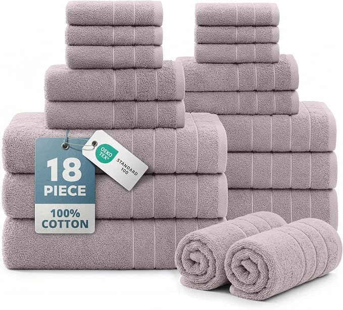 Casa Platino 100% Ringspun Cotton Bath Towel Set by CasaPlatino