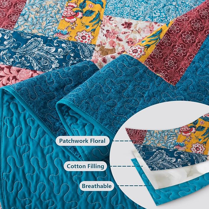 BEDIFANY Cotton California King Quilt Set - Image 4