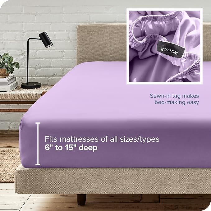 Bare Home Fitted Bottom Sheet Twin Size - Image 6