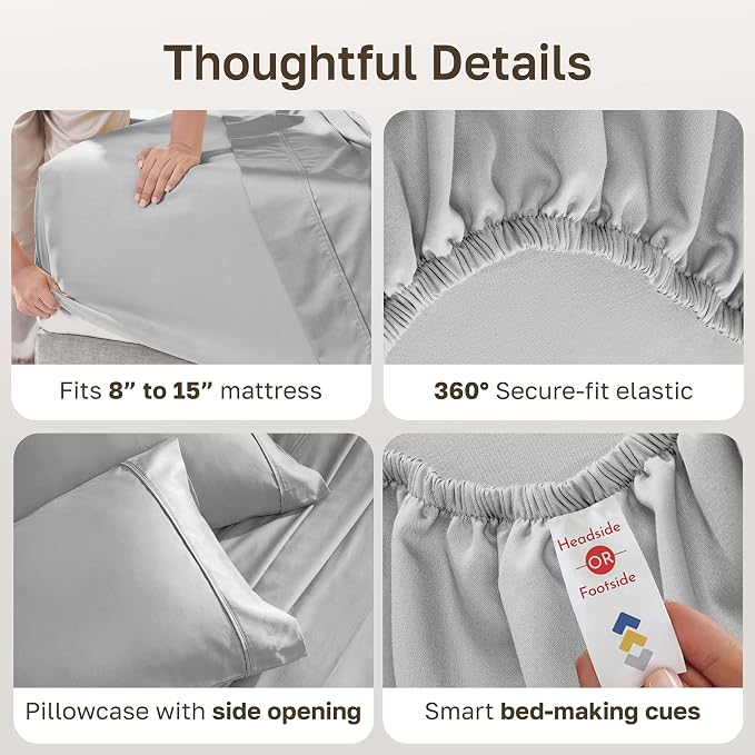 California Design Den Soft 100% Cotton Sheets Twin Size Set, 400 Thread Count - Image 6