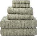 SKL Home CloudSoft 100% Cotton Luxury 6-Piece Towel Set, 600 GSM, Ultra Plush & by SKLHomebySaturdayKnightLtd