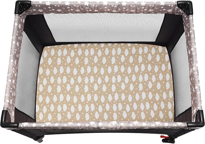 GUNTAIL Pack and Play Sheets Fitted, 2 Pack Pack n Play Sheets - Image 2