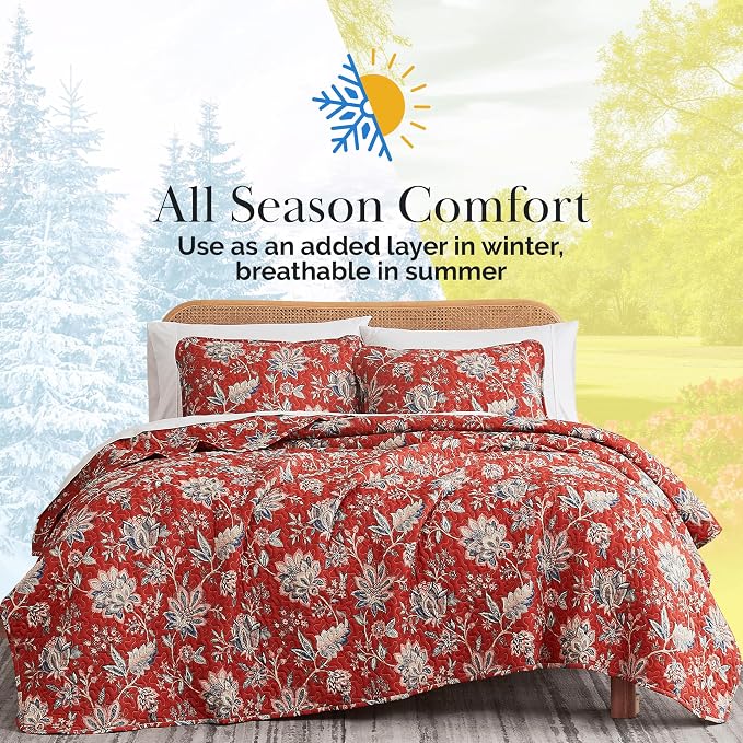 Southshore Fine Living, Inc. Oversized Full/Queen Quilt Bedding Set, Jacobean - Image 9