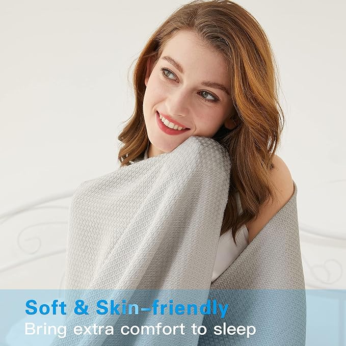 AmyHomie Cooling Blanket, 100% Rayon Derived from Bamboo, Cool Summer King Size - Image 5