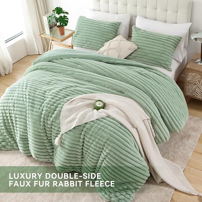 Smoofy Fluffy Full Size Comforter Sets 3 Pieces - Image 4
