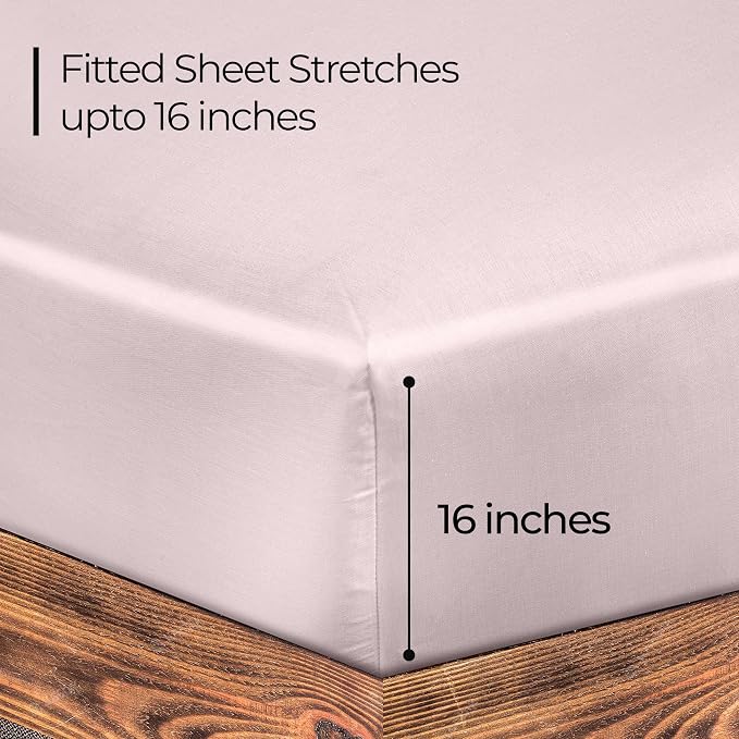 ROYALE LINENS 300 Thread Count 100% Long Staple Combed Cotton Fitted Sheet Full - Image 2