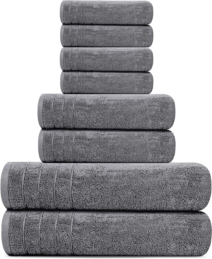 Tens Towels Pack of 8 Towels Set, 2 Extra Large Bath, 2 Hand, 4 Washcloths - Image 5