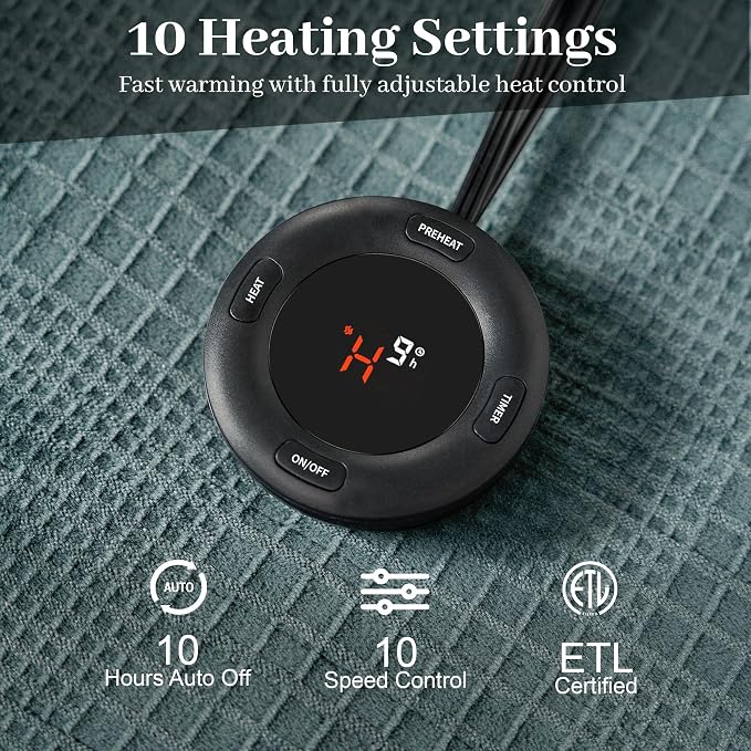 Texciting Electric Blanket Queen Size 84''X90'' - Image 2