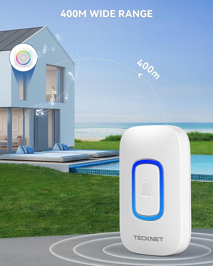 TECKNET Longest 1300 Feet Wireless Doorbell - Image 5
