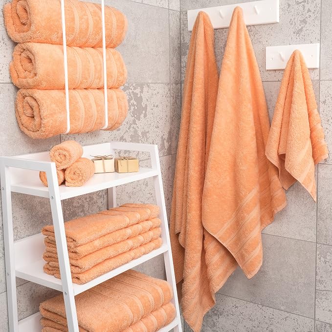 American Soft Linen Luxury 4 Piece Bath Towel Set, 600 GSM 100% Cotton Turkish - Image 2