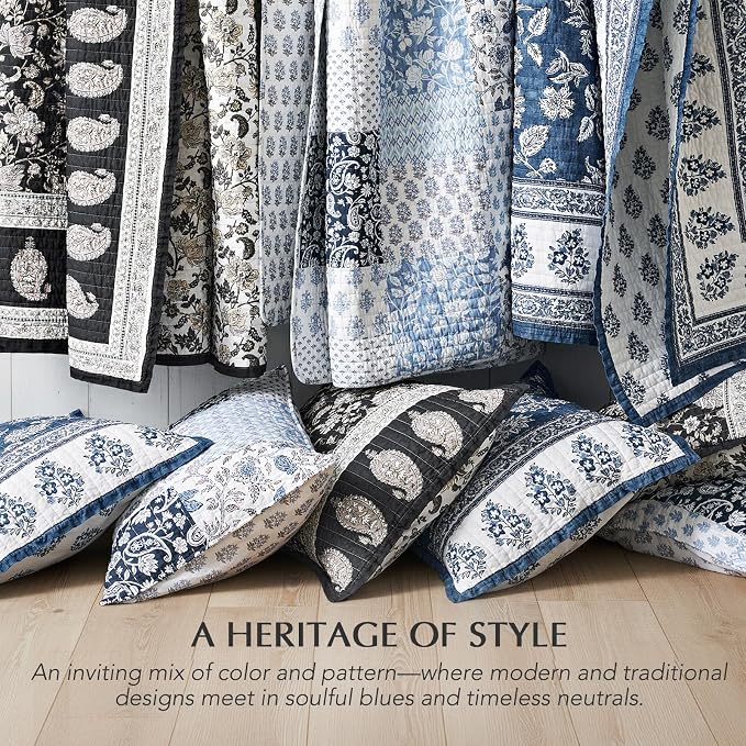 EverGrace Cotton Quilt Set King Size, 100% Cotton Reversible Lightweight - Image 8
