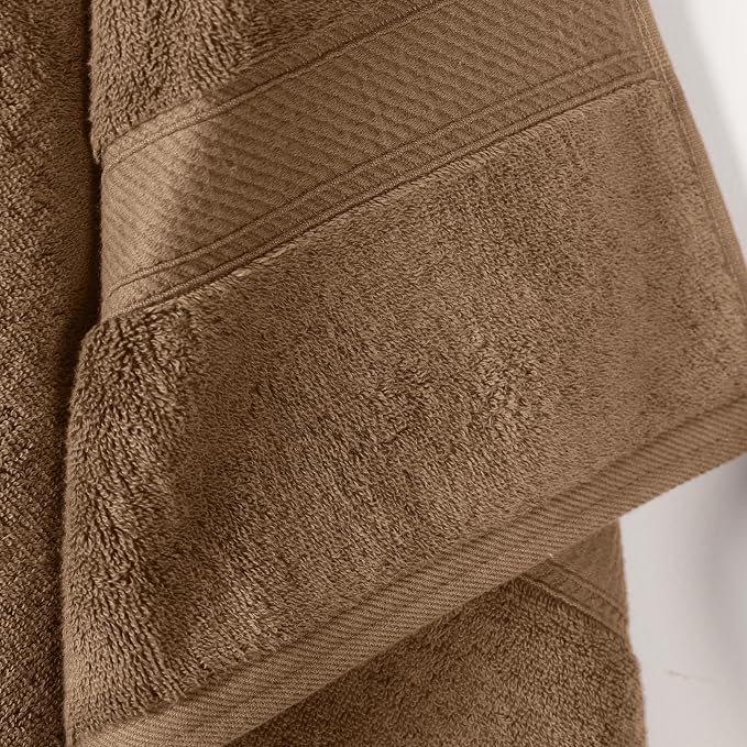 SUPERIOR Egyptian Cotton Pile Bath Towel Set of 2, Ultra Soft Luxury Towels - Image 3