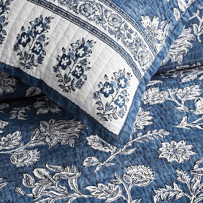 EverGrace Cotton Quilt Set King Size, 100% Cotton Reversible Lightweight - Image 7