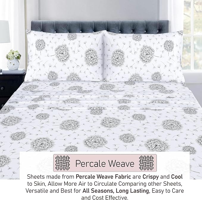 RUVANTI 100% Cotton Sheets – Twin Size Percale Bedding, Cooling & Breathable - Image 4