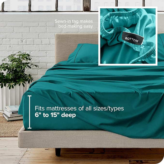 Bare Home Split Head Flex King Sheet Set - Image 6